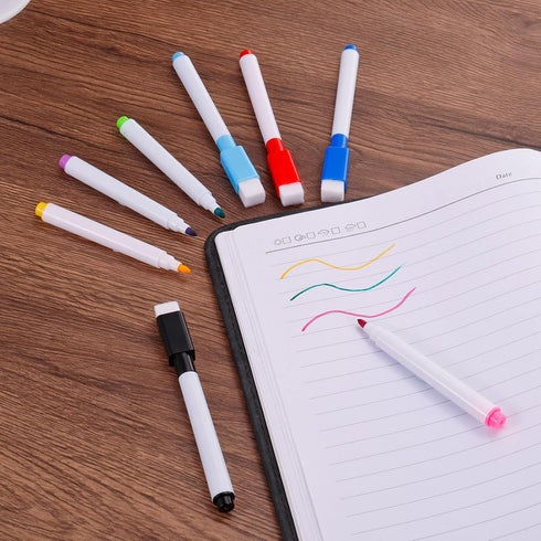 PATIKIL Dry Erase Marker Pens, 30 Pack Yellow Ink Fine Point Low Odor Whiteboard with Eraser Cap for Office Home Classroom, White Pen Rod...