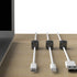 Cable Anchors for Desk Organization Gun Metal | Premium Aluminum Cord Organizers | Charger + Cable Management Clips for Home & Office | Stylish, S...