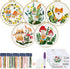 ERKOON 5 Set Embroidery Kit for Beginners, Cats and Dogs Embroidery Sarter kit, Animal Embroidery set for Adult Kids, DIY Cross Stitch Kits with P...