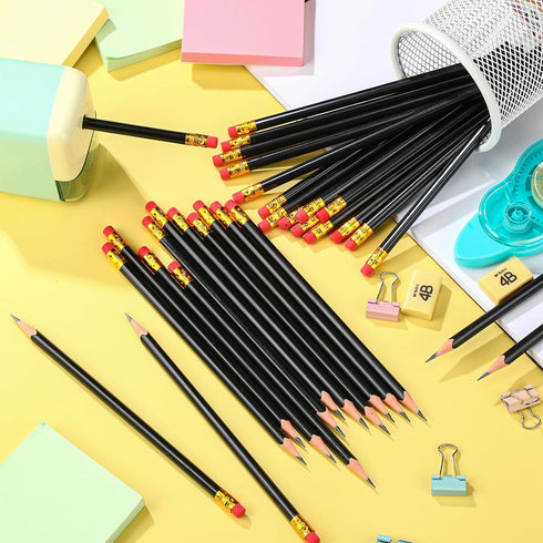 Tinlade 50 Pcs Triangular Grip Pencils Wedding Pencils HB Graphite Pencil Pack Wood Pencils with Eraser for School Drawing Sketching Bridal Baby S...