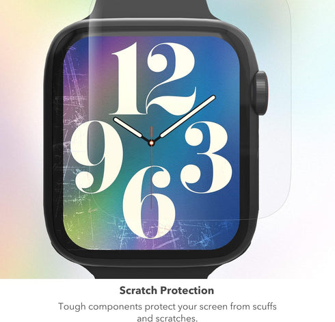 max Protection HD Screen Protection - 2 Pack - Hybrid Glass Screen Protector - Made for Apple watch 44 mm Series 6 / SE / 5/4, clear (990307900)...