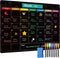 MaxGear Monthly Black Magnetic Calendar for Refrigerator, 16" X 12" Fridge Calendar Chalkboard, Magnetic Dry Erase Calendar White Board Planning B...