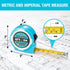 DURATECH Mini Tape Measure, 2 PCS 6FT Inch/Metric Small Tape Measure, Retractable Easy Reading Keychain Measurement Tape, Pocket Size Small Tape M...