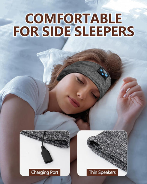 Voerou Sleep Headphones, Bluetooth Headband,Sleeping Headphones with Ultra-Thin Speakers for Side Sleepers,Headband Headphones for Sleeping,Runnin...
