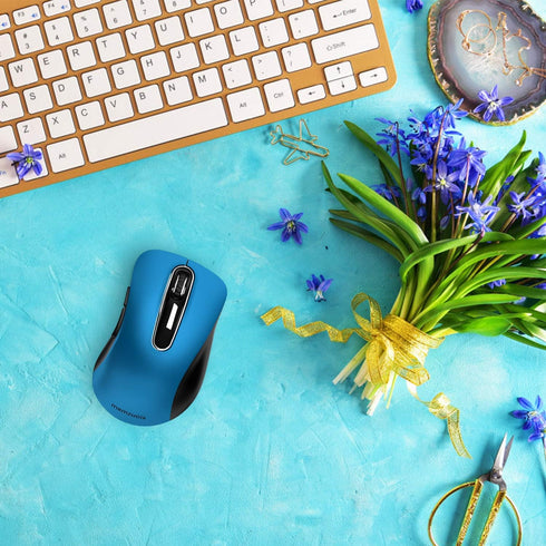 memzuoix 2.4G Portable Wireless Mouse, 1400 DPI Mobile Optical Cordless Mice with USB Receiver for Computer, Laptop, PC, Desktop, MacBook, 5 Butto...