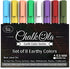 Chalkola 8 Pastel Liquid Chalk Markers for Blackboard, Chalkboard Signs, Window, Labels, Bistro, Glass, Car - Washable Wet Wipe Ink ChalkBoard Mar...