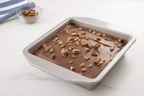 USA Pan 1120BW-3-ABC-1 American Bakeware Classics 8-Inch Square Cake and Brownie Pan, Aluminized Steel...