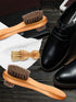 4 Pieces Horsehair Shine Shoes Brush kit Polish Dauber Applicators (D)...
