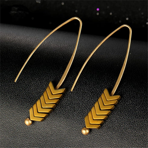 MengPa Boho Drop Earrings for Women Trendy Bohemian Dangle Earring Set Unique Arrow Fashion Jewelry Gold&Silver&Green 4577ABC...
