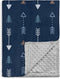 SANDJEST Baby Blanket for Boys with Double Layer Dotted Backing - Arrows Printed 30 x 40 Receiving Blankets Infant Newborn Toddler Gift for Baby S...
