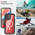 Miimall Compatible for iPhone 15 Pro Waterproof Case, iPhone 15 Pro Magsafe Case Built-in Screen Protector Mililtary Dropproof Dustproof Shockproo...