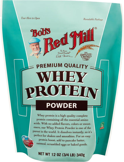 Bob's Red Mill Whey Protein Powder 12ounce Package May Vary, Red, unflavored, 12 Ounce...