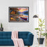SKRYUIE 5D Sunset Lake Cabin Boat Diamond Art Painting Kit - DIY Diamond Art Landscape, Full Round Drill - Crystal Embroidery Cross Stitch - Adult...