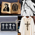 Chapel Stencils for Painting Reusable - 16 Pieces Captivating Virgin Cross Crafts for Wall Wood Greeting Card Paper Window DIY Creative Partner...