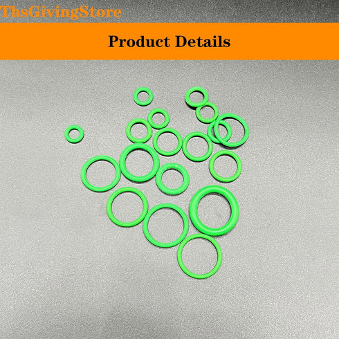 270pcs O Ring Gasket Kit Rubber Washer, 18 Sizes 7/32x1/16in - 11/16x1/8in Faucet O Ring A/C O-Ring Rubber Assortment Set, Seals Tool for Car Repa...