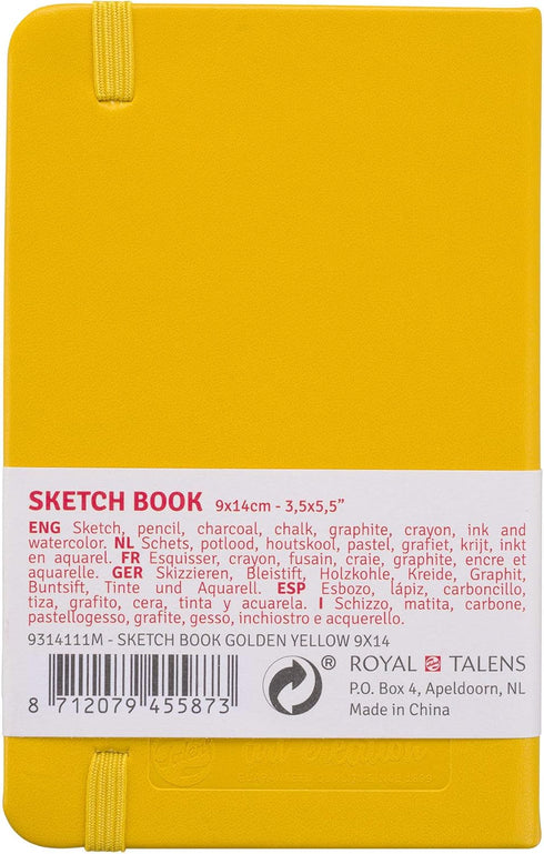 Royal Talens T9314-111M 441769 Talens Art Creation Sketchbook Drawing Notebook 3.5 x 5.5 inches (9 x 14 cm), Golden Yellow...