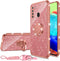 for Samsung Galaxy A21 Case for Women, Girls Glitter Luxury Sparkles Cute TPU Silicone Slim Phone Case with Bling Diamond Rhinestone Bumper Ring S...