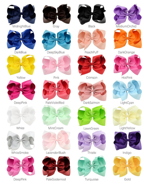 Choicbaby 28pcs 6 Inch Hair Bows for Girls Large Hair Bows with Alligator Clips Toddler Hair Accessories for Baby Girls Kids Teens...