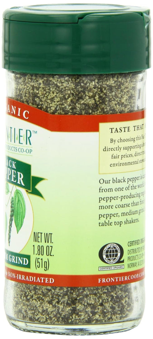 Frontier Natural Products Pepper, Og, Medium Black, Ft, 1.80-Ounce...