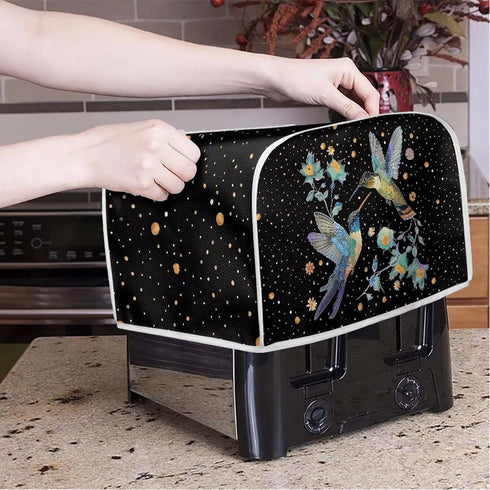 Toaster Cover 2 Slice Bread Toaster Oven Dustproof Cover, Waterproof Kitchen Small Appliance Cover Home Kitchen Accessories Decor, Birds Floral Pr...