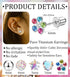 MJust 5 Pairs Titanium Screw Back Earrings for Women Hypoallergenic ScrewBack Earrings for Sensitive Ears Pearl Heart Star Flower CZ 20G Pure Tita...
