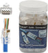 PETECHTOOL 100-Pack RJ45 CAT6A CAT6 Pass Through Connectors 23AWG Cables-End Bold UTP Ethernet 8P8C Gold Plated Modular Plug for Unshielded Twiste...