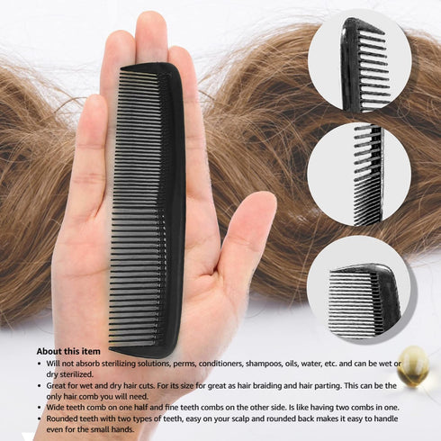 Soft 'N Style Hair Care 4-Pack Comb - Not Breakable - mens comb/fine tooth comb/peines para cabello...