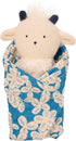 Manhattan Toy Embroidered Plush Goat Baby Rattle + Soft Cotton Burp Cloth, 16 x 16 Inches...