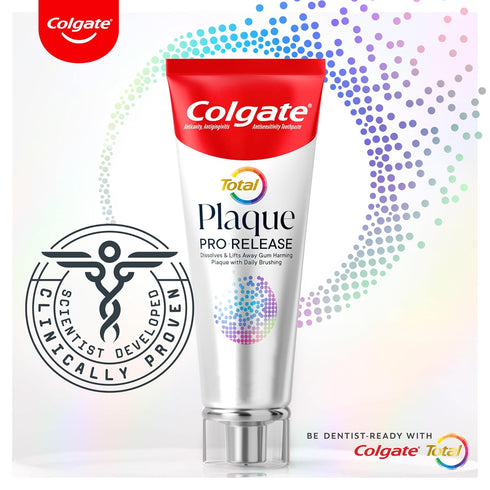 Colgate Total Plaque Pro Release Whitening Toothpaste, Whitening Anticavity Toothpaste, Helps Reduce Plaque and Whitens Teeth, 1 Pack, 3.0 Oz Tube...