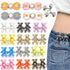 Bear Jean Buttons Pins, 17 Pair Adjustable Flower Bear Jean Button Pin Pant Waist Tightener Jean Tightener Bear Jeans Buttons Waist Tightener Clip...