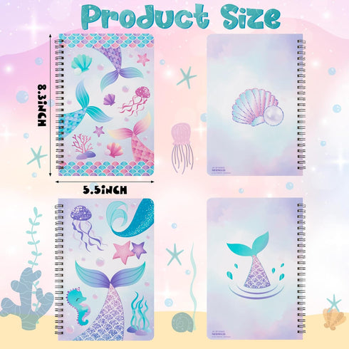 A5 Spiral Notebooks - 2Pcs 50 sheets 100 Pages Cute Wire Bound Travel Journal Spiral Notebook, Writing Notepads Memo Diary Notes Study School Work...