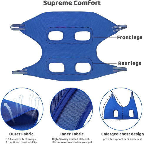 Pet Grooming Hammock for Dogs & Cats, Pet Grooming Hammock, Pet Grooming Sling, Dog Grooming Harness, Restraint Bag, Helper, Pet Nail Clip Bag for...