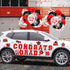 45pcs 2024 Graduation Car Magnets Balloons Decorations Red and Black Grad 2024 Graduation Fridge Magnets Car Garage Door Magnetic Stickers Class o...