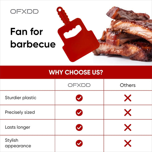 Manual Fans for Barbecue - Plastic Hand Fan for Charcoal Grill...