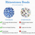 QINJIEJIE 100pcs 10mm Light Blue Rhinestone Beads for Crafting Blue Clay Beads Crystal Beads Round Disco Ball?Blue Beads Baseball Beads for Neckla...