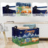 Clastyle Black Night Camping Storage Basket Clothes Toy Tool Food Picnic Basket Outdoor Beach Pool Towel Basket Rectangle Moutain Lake Fir Tree Ca...