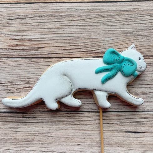 LILIAO Walking Cat Cookie Cutter for Kids - 5.4 x 2.4 inches - Stainless Steel...
