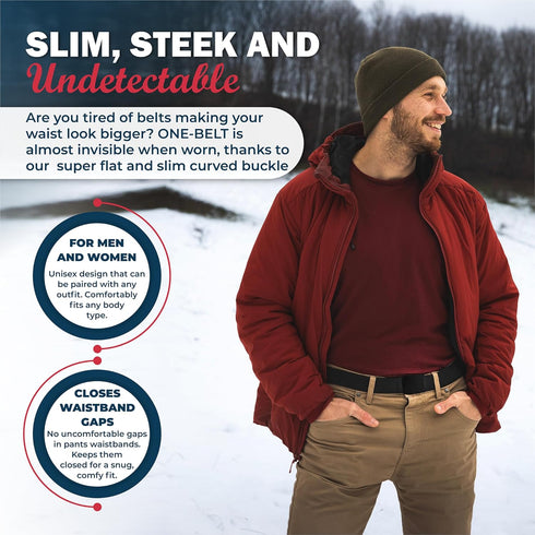 No Show Invisible Elastic Belts for Women & Men 1.5" adjustable Non Slip Fits waist upto 50 Inch. Designed in USA....