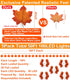 5 Pack Fall Decor Fall Garland with Lights Fall Decorations for Home, Total 50 Ft 100 LED Enlarged Maples Leaves Waterproof Battery Operated Autum...