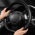 CAR PASS® Carbon Fiber Steering Wheel Cover, Segmented Wheel Protector Non-Slip Sporty Car Accessories, Universal Fit for D-Shape O-Shape 14.5" to...