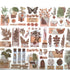 Washi Stickers, Fecsam Watercolor Scrapbook Stickers(6 Sheets, 115pcs), Flower, Leaf, Butterfly, Wax Seal Sticker for Scrapbooking Supplies, Journ...