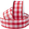Royal Imports Buffalo Checkered Plaid Christmas Ribbon Wired, Red/White, 2.5" (#40) Gingham Design for Bow Making, Gift Wrapping, Wreaths, Holiday...