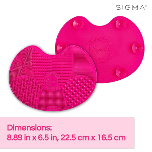 Sigma Beauty Makeup Brush Cleaner Mat – Sigma Spa Express Silicone Makeup Brush Cleaning Mat with Suction Cups for Cleaning Makeup Brushes, Compac...
