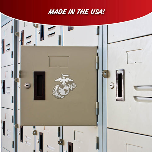 Marine Corps Vinyl Decal Eagle Globe & Anchor - United States Marine Corps - USMC Vinyl Decals - Set of 4 4" White EGA Emblem...
