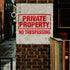 "Private Property No Trespassing" Reusable Stencil Template for Painting/Spraying Large Warning Sign on Wooden Plaque | 2-Pack, 14" x 10"...