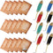 24 Pack Vintage Feather Pens and Sticky Notes Set 12 Pcs Feather Quill Ballpoint Pens Bulk 12 Pad 3x4 Sticky Notes Feather Pens Set for Writing Ki...