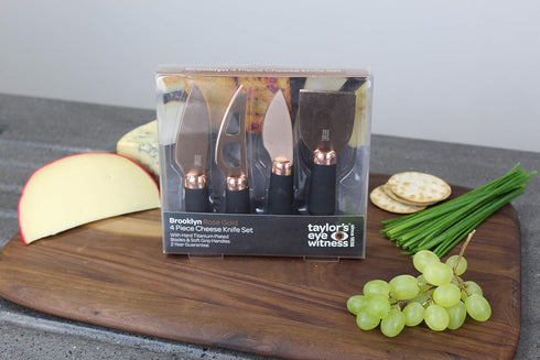 Taylor's Eye Witness Cheese Knives, One, Rose Gold...