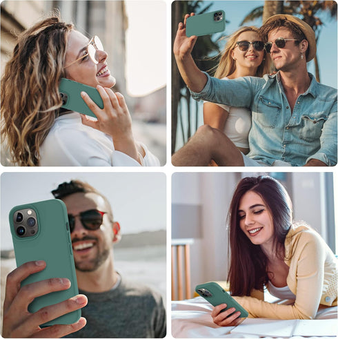 OTOFLY Designed for iPhone 13 Pro Max Case, Silicone Shockproof Slim Thin Phone Case for iPhone 13 ProMax Case 6.7 inch (Midnight Green)...