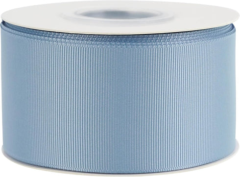 MEEDEE Dusty Blue Grosgrain Ribbon 2 Inch Grosgrain Hair Ribbon 25 Yards Per Roll Blue Wedding Ribbon for Hair Bow Supplies Boutique Grosgrain Rib...