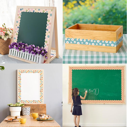 89.6 Ft Boho Bulletin Board Border Groovy 70s Bulletin Decorations Retro Classroom Bulletin Board Stickers for Classroom School Office Wall Board ...